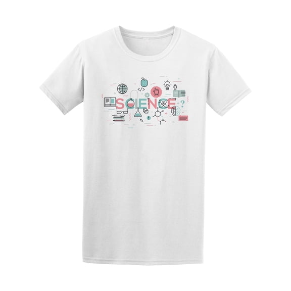 Infographic Science Icons T-Shirt Men -Image by Shutterstock, Male Small