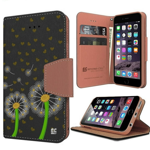Infolio Wallet Case For Apple iPhone 6S 6 4.7 PU Leather TPU Card Slot Bill Fold Magnetic Flap Dandelion Love