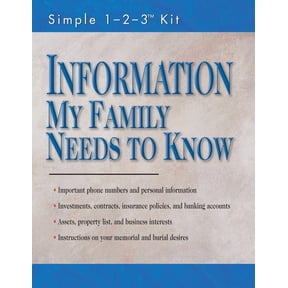 Information My Family Needs to Know (Folder - Simple 1-2-3 Kit), (Loose Leaf)