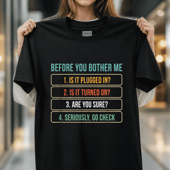 Information Technology Technical Support Funny Computer Tech Expert Career Gift Unisex T-Shirt, S-5XL