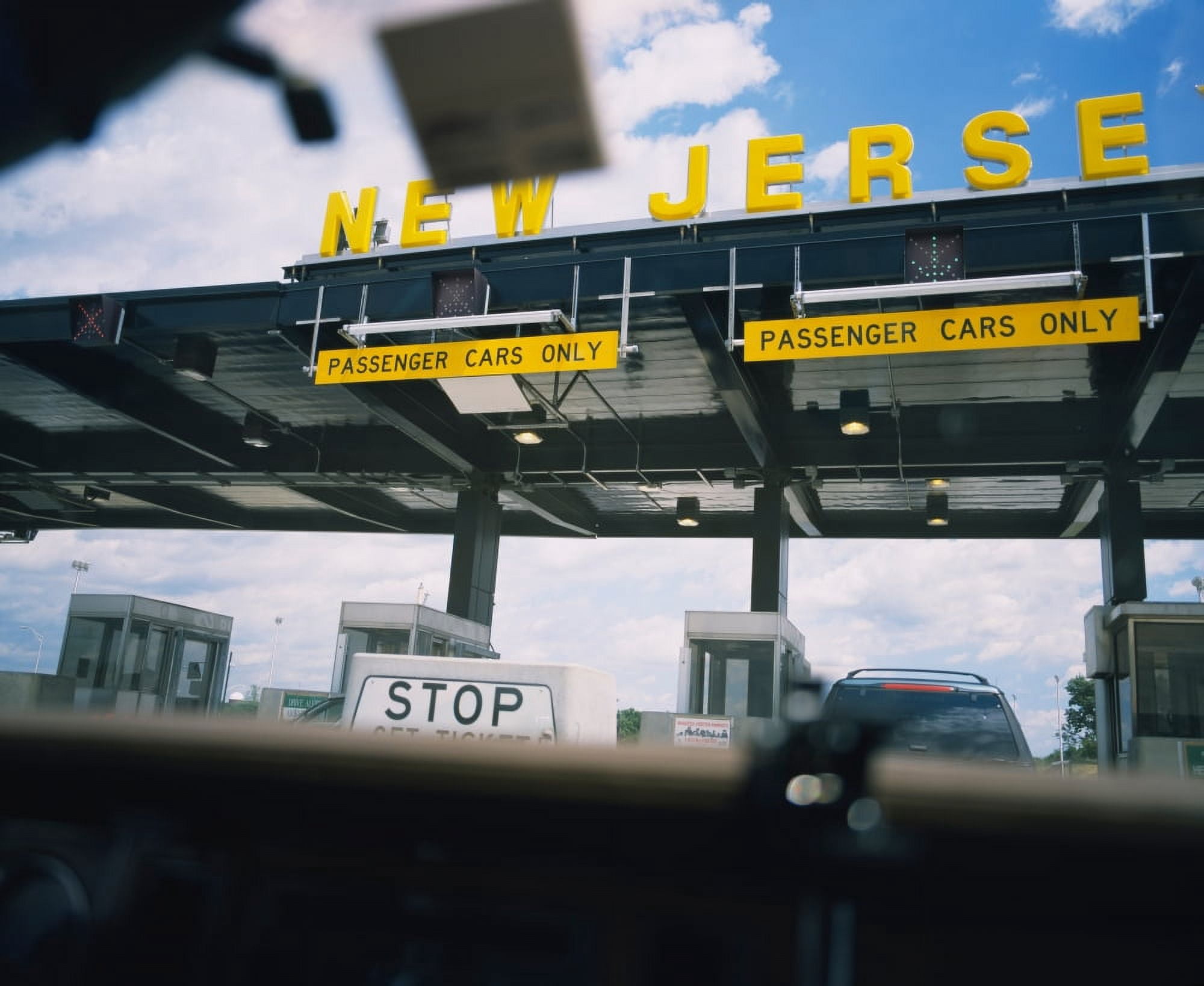 Information board view through a car New Jersey USA Canvas Art - Panoramic Images (36 x 12)