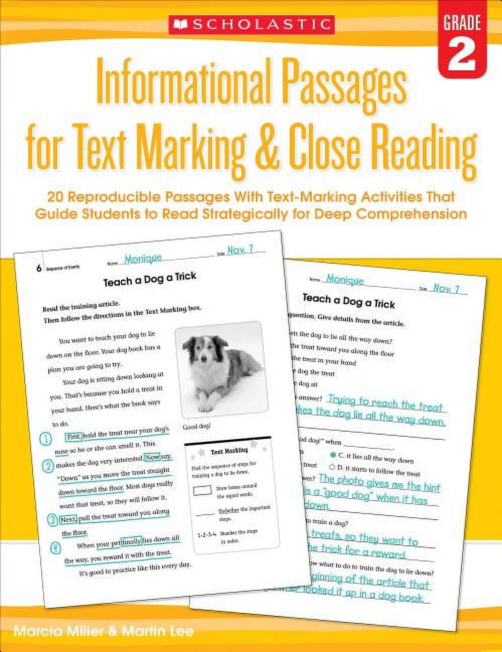 Grade 2 Informational Passages for Text Marking & Close Reading Paperback
