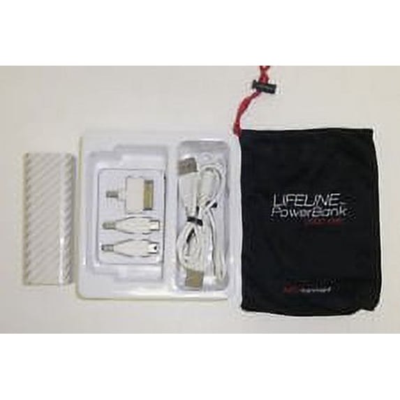 Infotainment Lifeline Powerbank 2800mAH PortableB Power W/ Flashlight -White