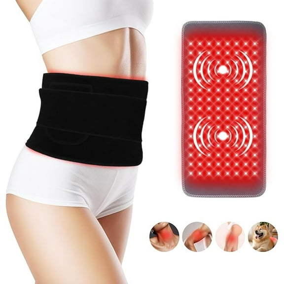 Infra Red Light Belt Lower Back Vibration Massager Heating Pad Waist Fitness Shoulder Muscle Relax WeightLoss Infrared Wrap LED Near Red Light Device