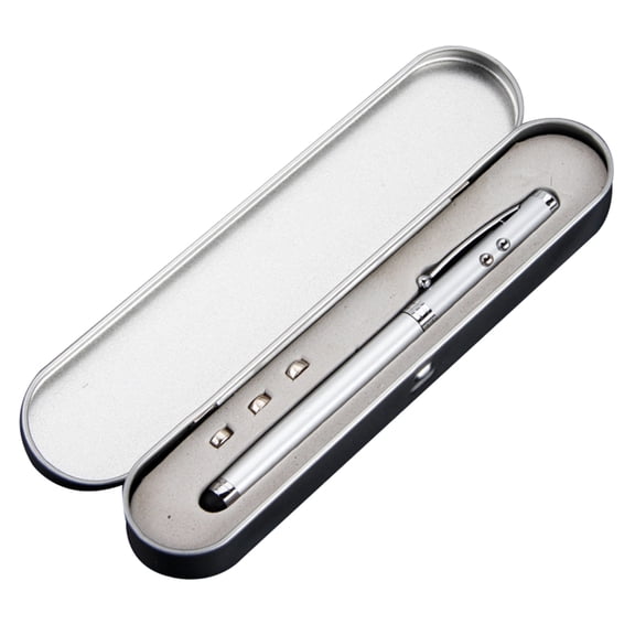 Infrared Ballpoint Pen,Touch Screen Pen,Multi Function Business Teaching Metal Flashlight White Light Stylus Ball Point Pen Four in One Function