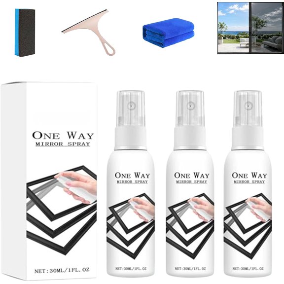 Infrared Blocking Spray, Clear Infrared Blocking Paint, Reflective Window Spray for Home & Car, One-Way Mirror Privacy Shield 𝐒pray, Infrared Blocking Window 𝐒pray for Home (30ml*3)