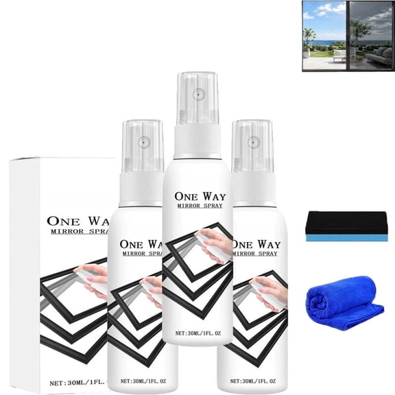 Infrared Blocking Spray,Clear Infrared Blocking Paint, Reflective Window Spray for Home & Car, One-Way Mirror Privacy Shield 𝐒pray, Infrared Blocking Window 𝐒pray for Home,Office & Vehicle (30ml*3)