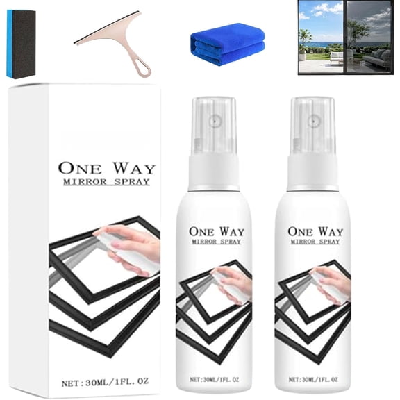 Infrared Blocking Spray, Clear Infrared Blocking Paint, Reflective Window Spray for Home & Car, One-Way Mirror Privacy Shield 𝐒pray, Infrared Blocking Window 𝐒pray for Home (30ml*2)