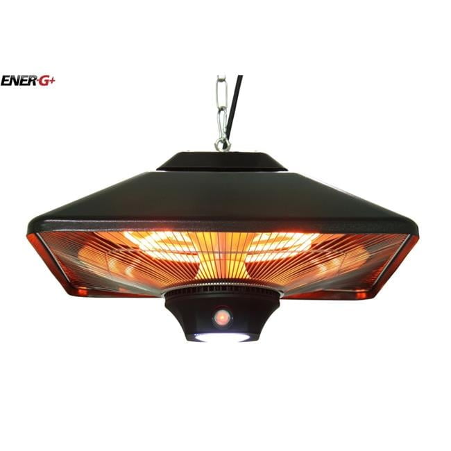 Black Aluminum and Steel Hanging Infrared Electric Heater