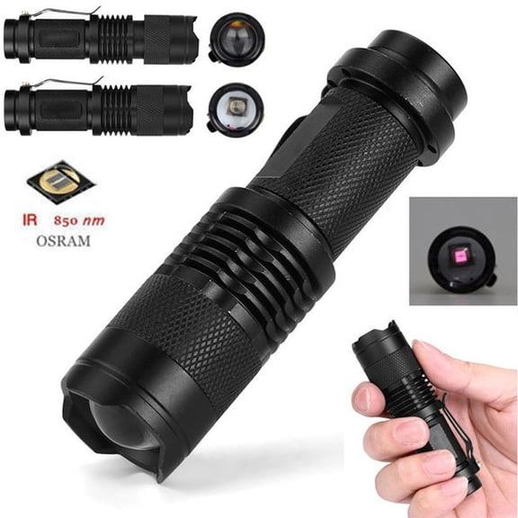 Infrared Flashlight, Czzoypi 850nm 5W IR Hunting Light, Long Range Night Vision Torch with Zoomable Lens for Outdoor Security