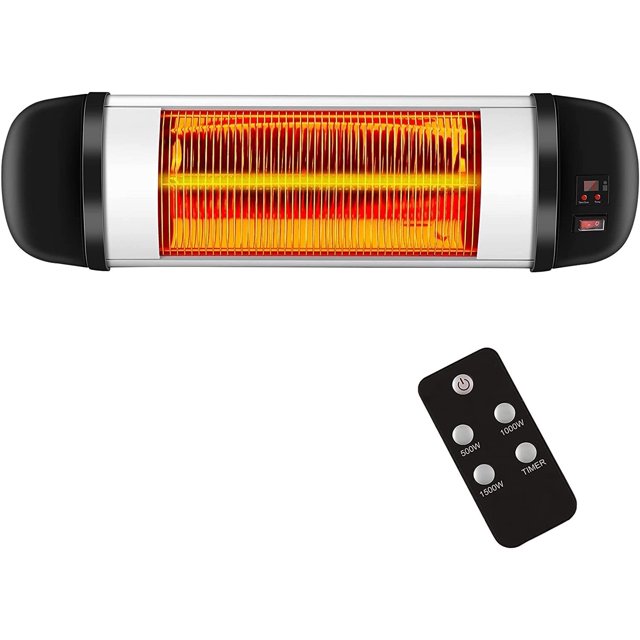 Infrared Heater, WallMounted Electric Space Heater with Remote