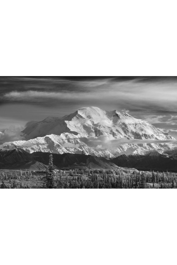 Infrared Image Of Mt. Mckinleys North Face   Denali National Park Poster Print