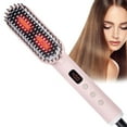 thumbnail image 1 of Infrared Ionic Hair Straightener Brush, MCH Fast Heating Anti-Scald Frizz Free Heated Hair Brush, 1 of 6
