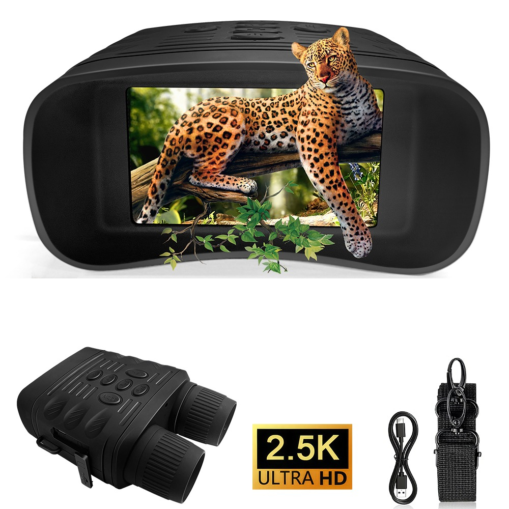 Infrared Night Vision Binoculars - 2.5K/30MP, 7-Level IR, 6X Zoom, 3 ...
