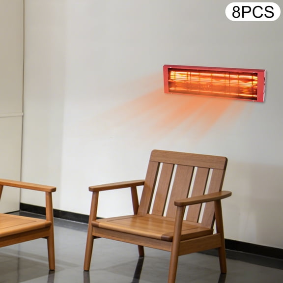Infrared Paint Lamps (8 Pcs), 2 Halogen Lamps Each (Included), Modern Style. Rectangular Shape, 2000W Each Lamp Power, Ideal For Automotive Paint Booths & Furniture Baking Paint