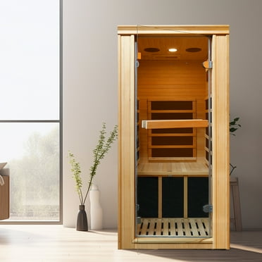 Infrared Sauna, Seizeen Personal Sauna for Home, 64℉-149℉ Indoor Sauna w/Bluetooth Player, Cole Control, Timer & Temperature Control System