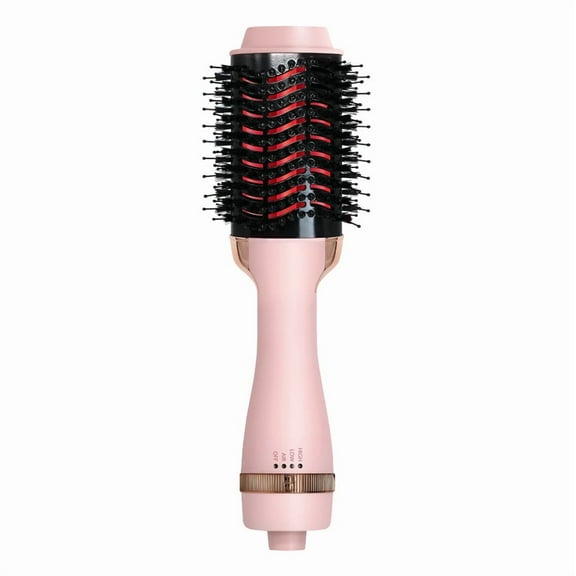Karma Beauty Infrared Seabreeze Blow Dryer Brush | 3-in-1 Round Blow Dryer & Volumizer | Ionic & Infrared blow dryer hair brush for Smooth, Shiny, Frizz-Free Styling (Pink)