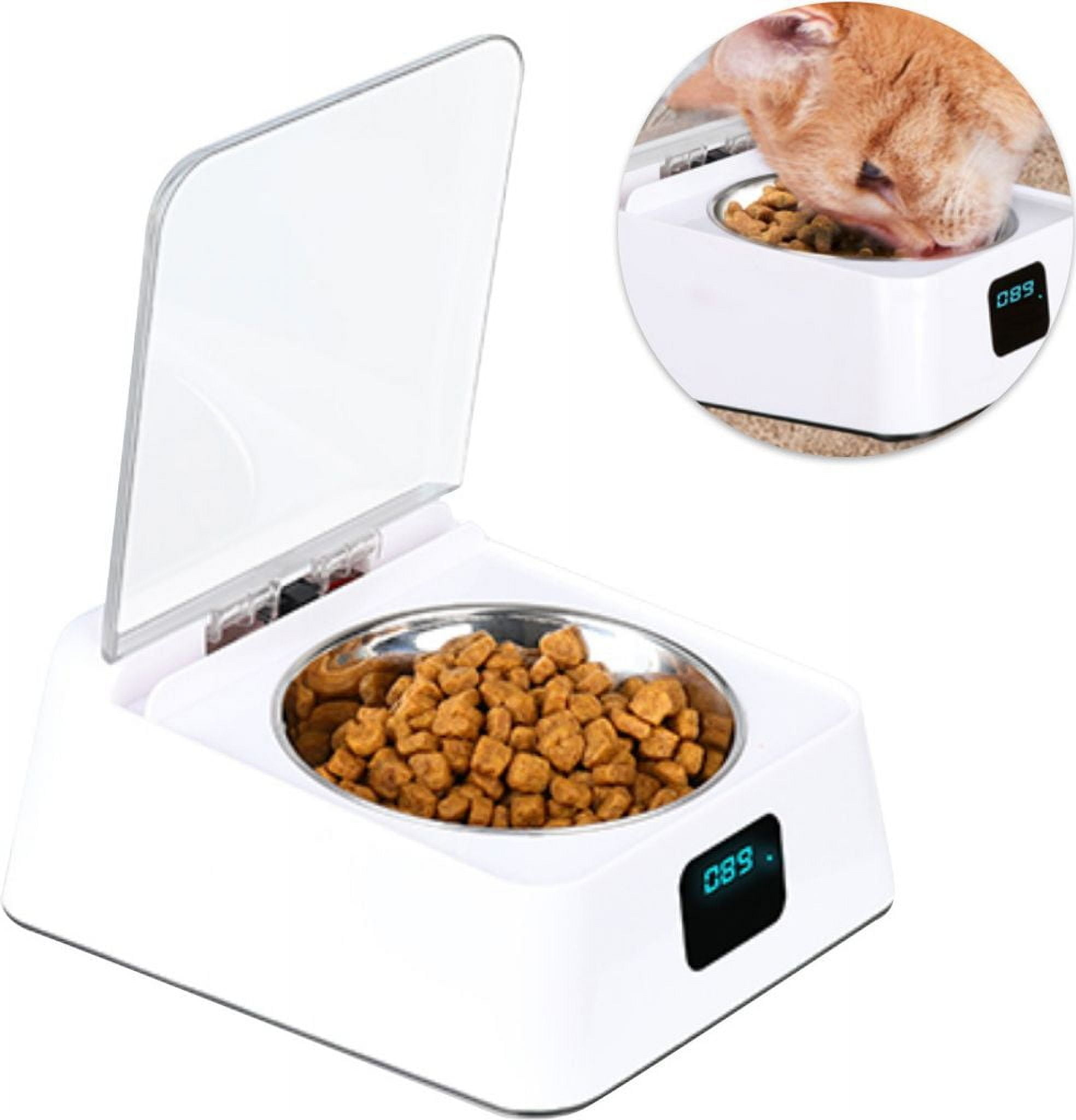 Infrared Sensor Automatic Cat Feeder For Cats And Dogs, With App Control, Non-Slip Elevated Design, Long Battery Life, Indicator For Battery Status, Moisture Protection