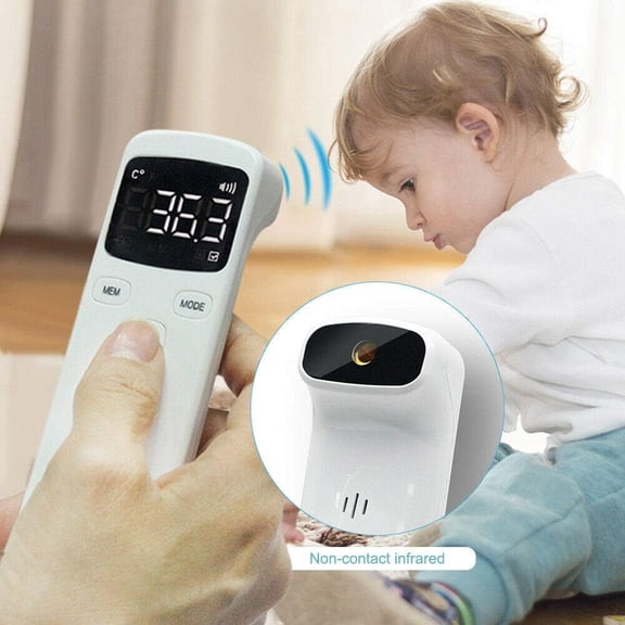 Infrared Thermometer for Humans,Digital Forehead Thermometer for Kids and Adults,3 Color Fever Alarm,2 in 1 Forehead & Object Mode