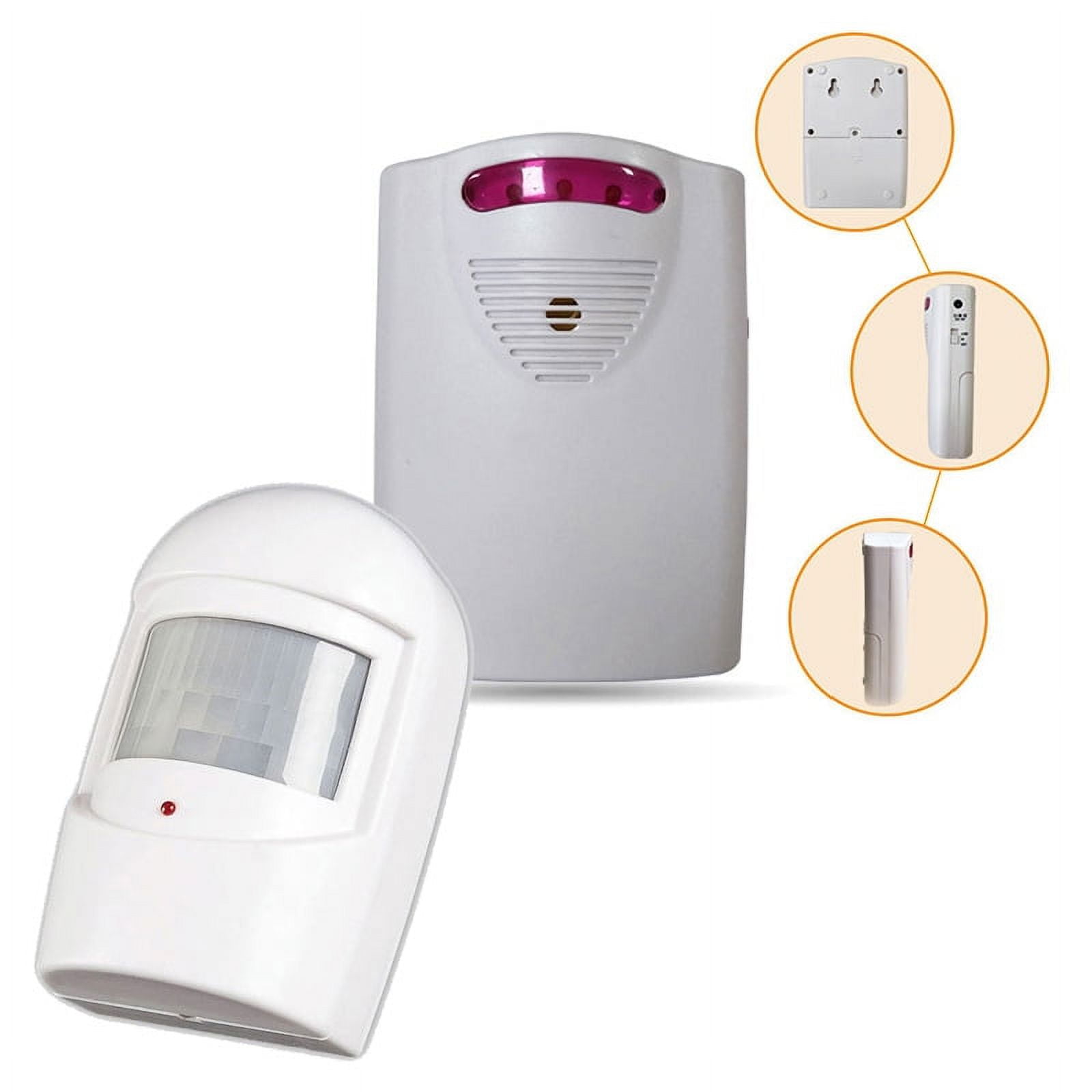 Infrared White Wireless Security Motion Detector Sensor Body Induction