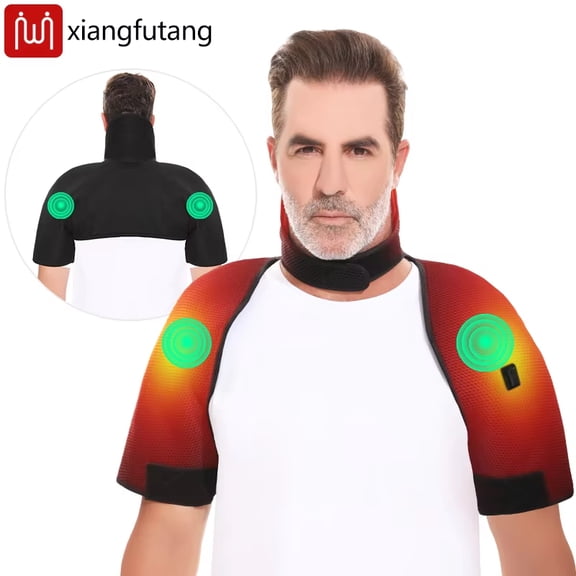 Infrared heating shoulder vibration massager