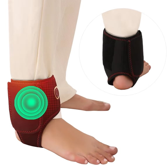 Infrared heating and vibration ankle massager, can be used for wrist massage, can be adjusted in temperature and size, suitable for any group of people
