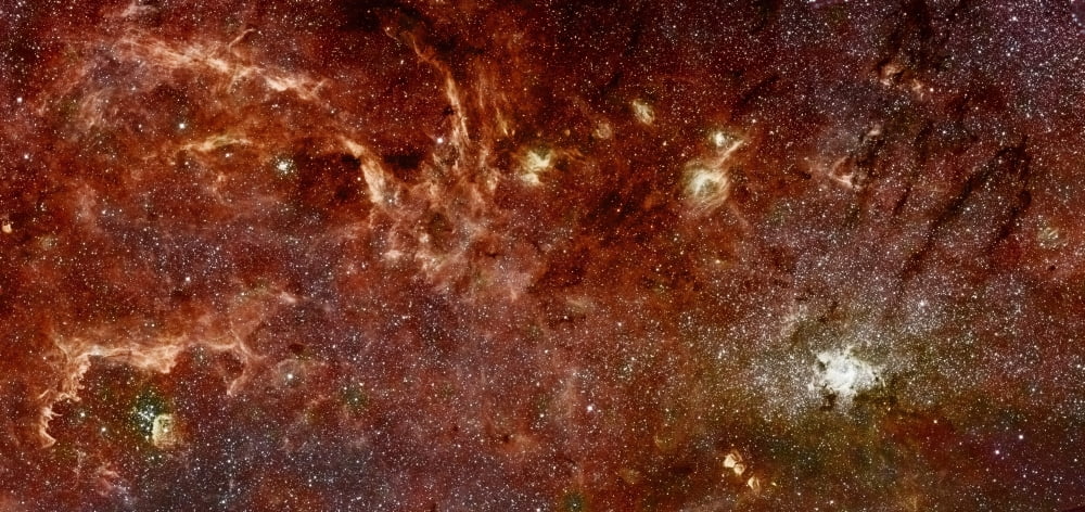 Infrared image of the center of the Milky Way Galaxy Canvas Art - Stocktrek Images (41 x 20)