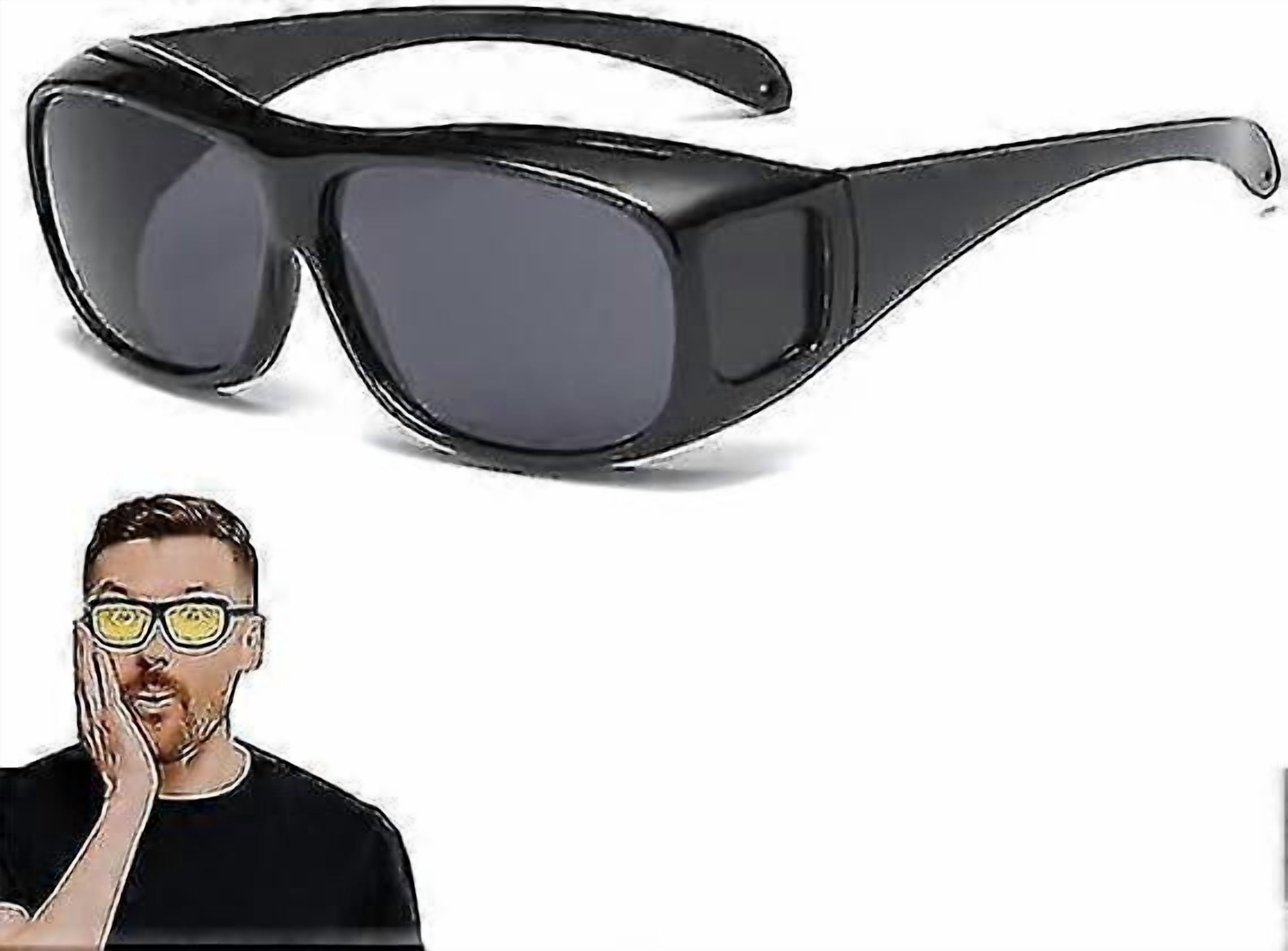 Infrared penetration glasses, night vision driving safety glasses, high protection glasses, retro classic sunglasses for men and women Tw