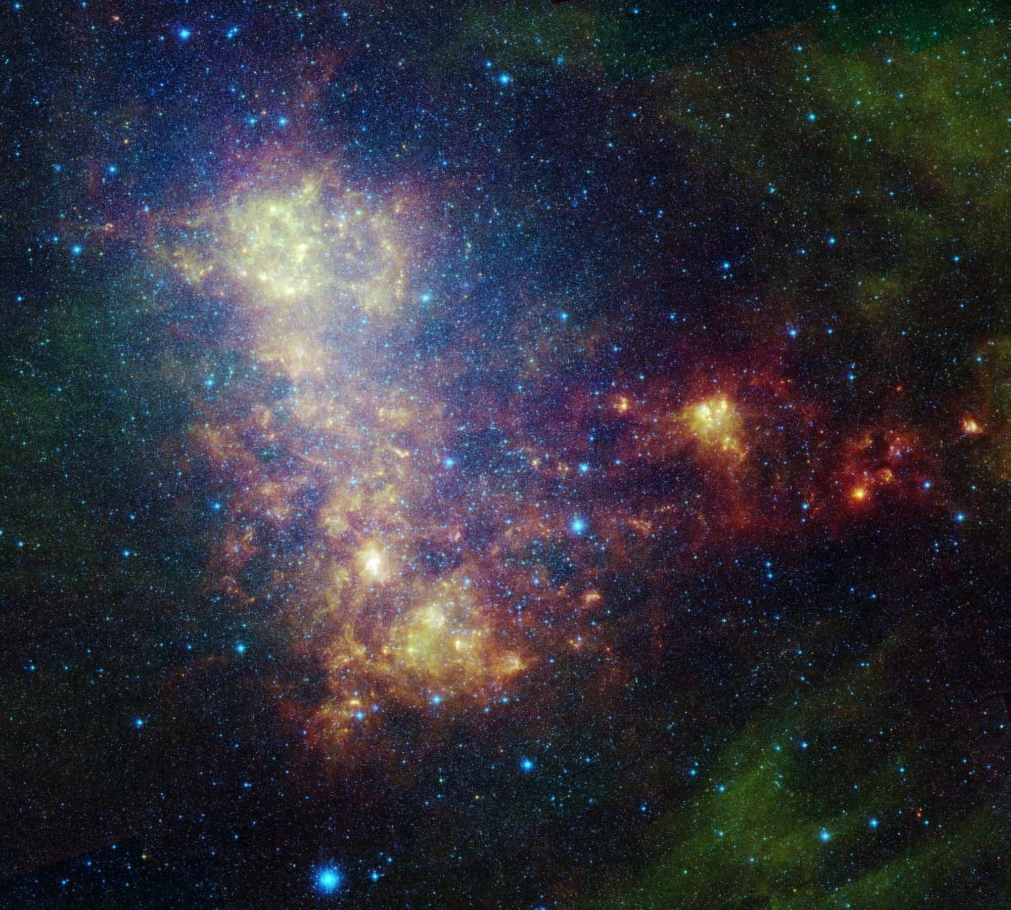 Infrared portrait revealing the stars and dust of the Small Magellanic Cloud Canvas Art - Stocktrek Images (30 x 27)