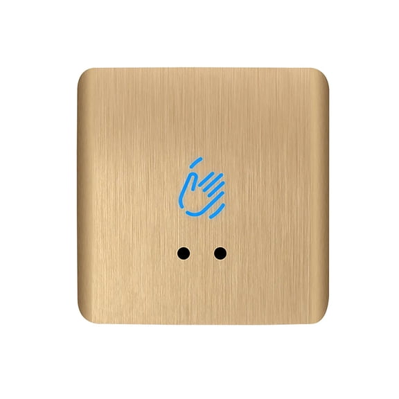 Infrared sensor exit button aluminum 1224 wall-mounted door release touchless switch no touch exit button with indicator light for door access control gold