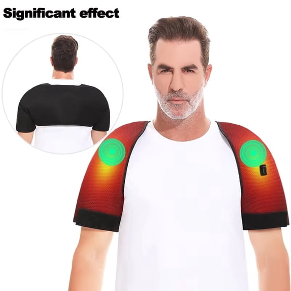 Infrared vibration heating shoulder massager,Adjustable shoulder strap