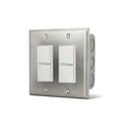 thumbnail image 1 of Infratech 14 4305 Duplex Stack Switch Dual SS Wall Plate with Gang Box, 1 of 2