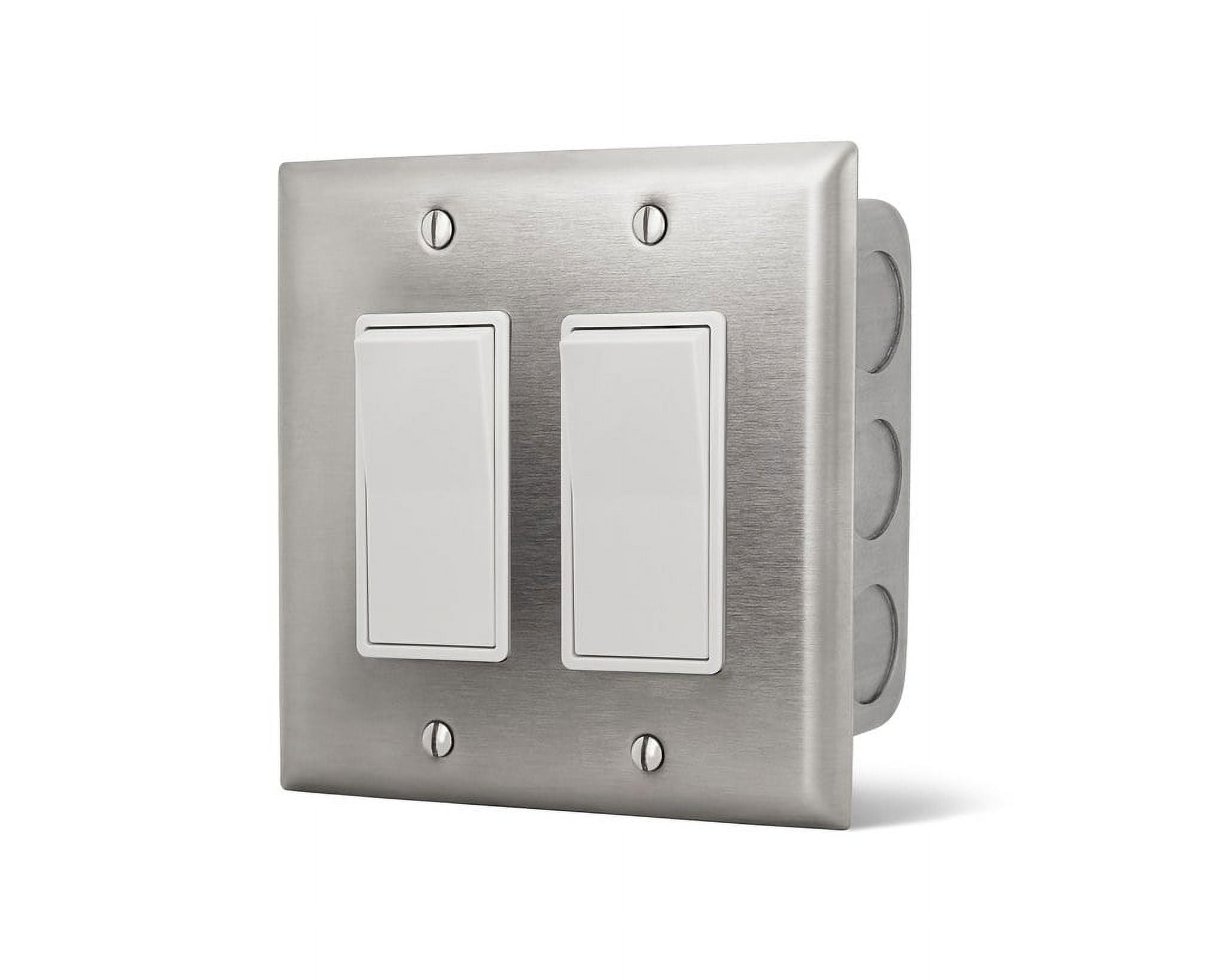 Infratech 14 4405 On Off Switch Dual SS Wall Plate with Gang Box