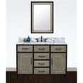 thumbnail image 1 of Infurniture 48"Rustic Solid Fir Single Sink Iron Frame Vanity in Driftwood Finish with Marble Top-No Faucet Carrara White Marble Top, 1 of 5