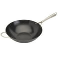 thumbnail image 1 of Infuse 14in Nonstick Carbon Steel Open Wok with Stainless Steel Stick and Assist Handle, 1 of 4