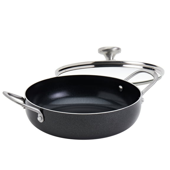Infuse 3Qt Nonstick Aluminum Covered Caldero Saute Pan, Black