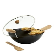 Infuse 4 Piece Nonstick Carbon Steel Wok Set