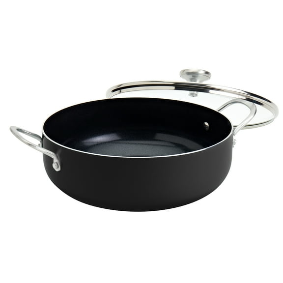 Infuse 6Qt Nonstick Aluminum Covered Caldero Saute Pan, Black