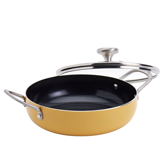 Infuse 6Qt Nonstick Aluminum Covered Caldero Saute Pan, Yellow
