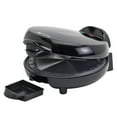 thumbnail interactive-video image 1 of Infuse 9" Nonstick Electric Quesadilla Maker 6-Wedges with Lid Latch Lock, Black, 1 of 9