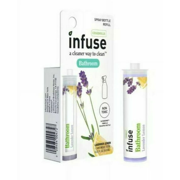 Infuse Bathroom Spray Bottle REFILL Lavender Lemon .33 fl oz ea.