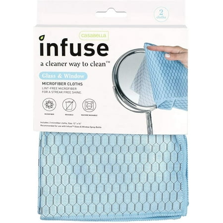 Infuse Glass & Window Microfiber Cloths, 2 Count