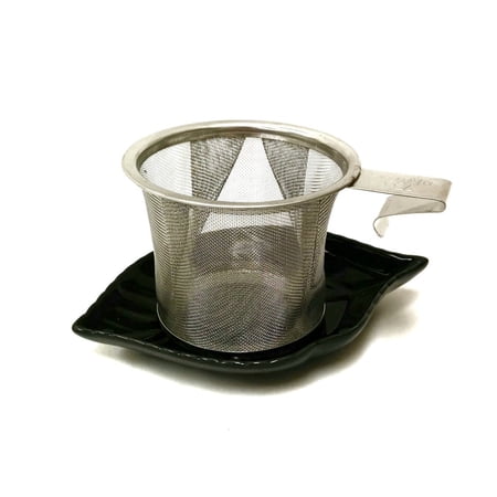 Infuser With Leaf Drip Tray Tea Bag Holder