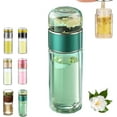 thumbnail image 1 of Infusifie Tea Infuser, 2025 New Glass Tea Infuser Bottle with Heat-Insulated, Portable Tea Water Separation Tea Cup for Loose Leaf Tea, Double Glazing (green, 420ml/14oz), 1 of 9