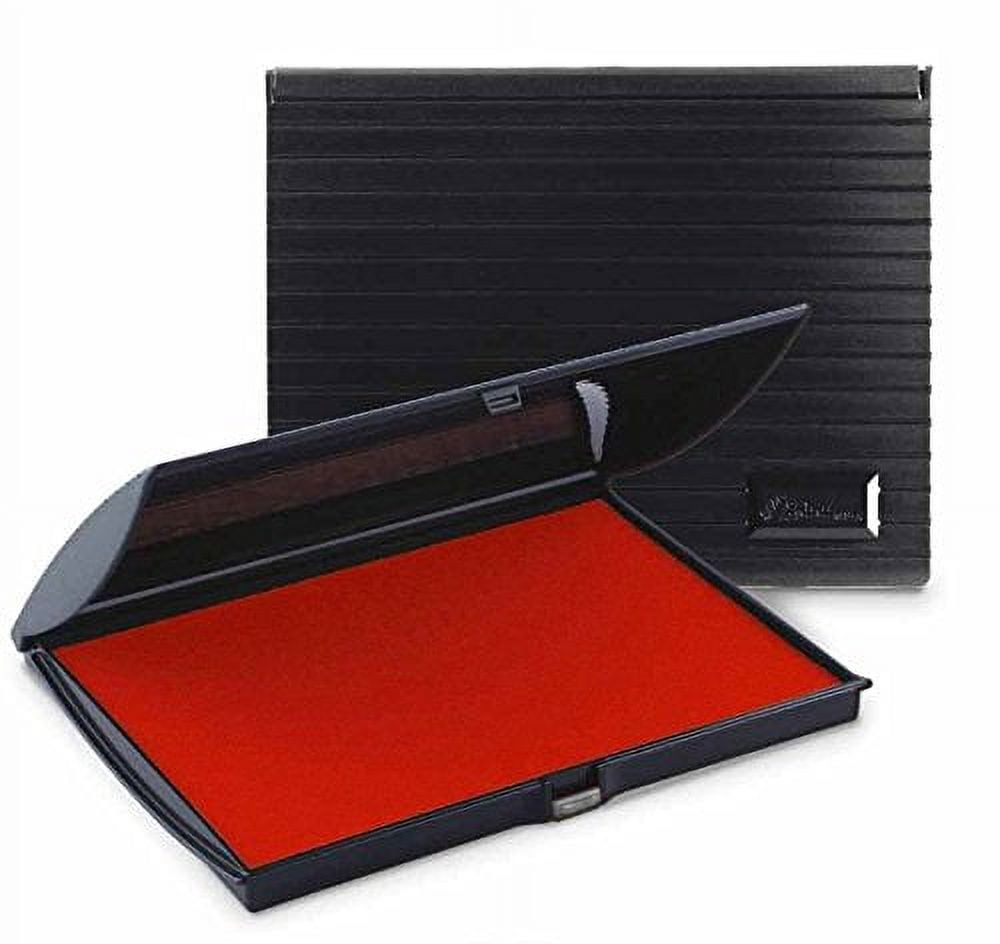 Infusion 5" x 7" Large Stamp Ink Pad for Rubber Stamps, Your Go To Large Stamp Ink Pad for Bright Color, Even Coverage and Durability, Crimson Stamp Pad