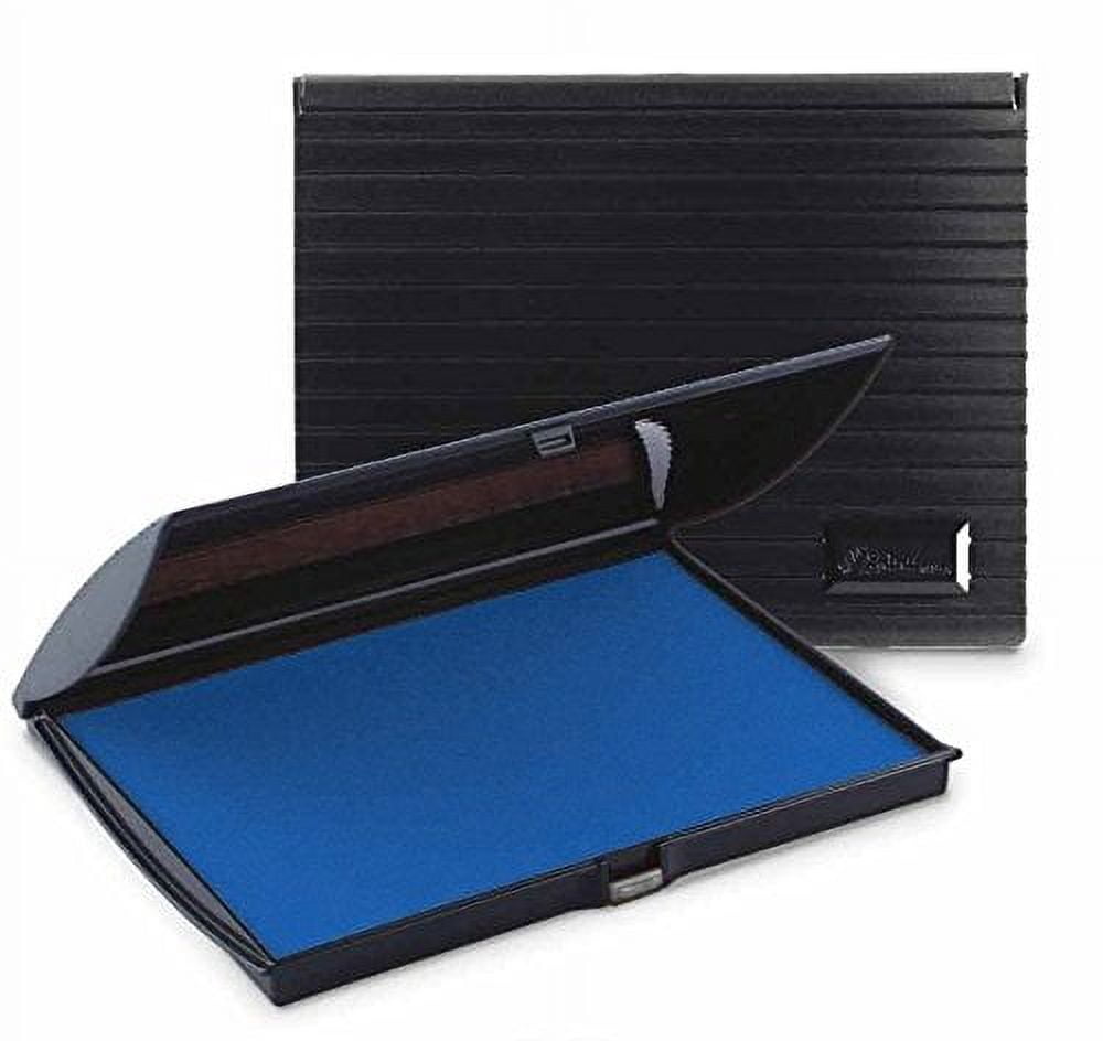 LARGE Ink Pad for stamps up to 4 x 7 | Large Black Ink Pad, Blue Red |  Large Stamp Pad for Custom Rubber Stamps | Custom Logo Stamp InkPad —  Modern