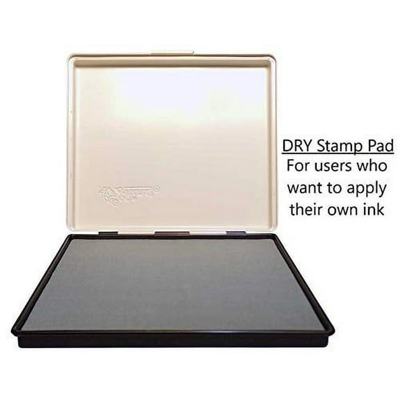 Infusion 7" x 8" Extra Large Industrial Stamp Ink Pad, Your Go to Large Stamp Ink Pad for Bright Color, Even Coverage and Durability, Dry (No Ink) Stamp Pad