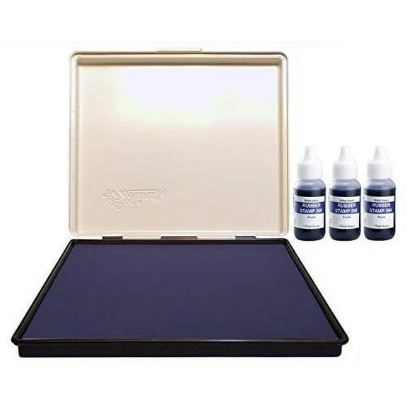 Infusion 8" x 12" Extra Large Industrial Stamp Ink Pad, Your Go to Large Stamp Ink Pad for Bright Color, Even Coverage and Durability, Purple Stamp Pad