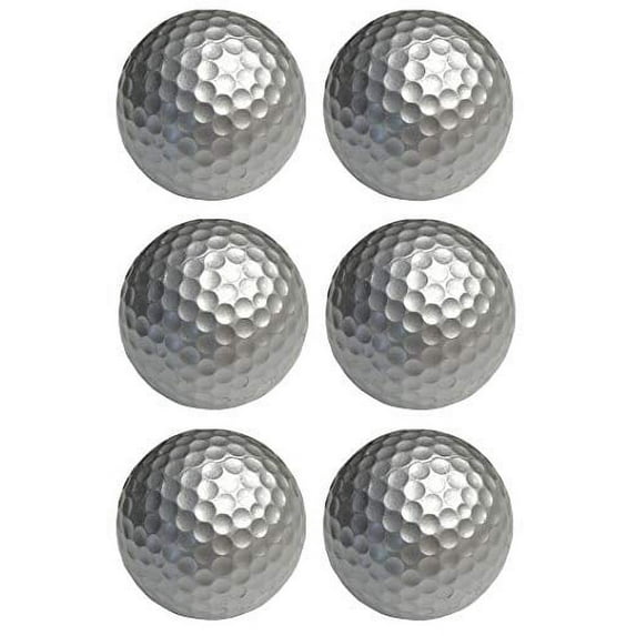 Infusion Miniature Golf Balls - Colored Mini Golf Balls - 6 Pack, Silver Color Balls