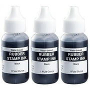 Infusion Stamp Ink Refill Bottles, 1-Ounce, 3-Pack, Black